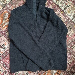 SKIMS Black Cozy Pullover